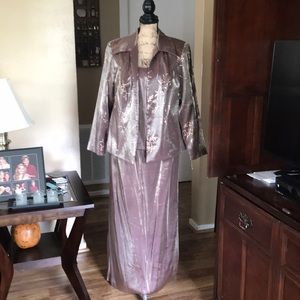 Bronze formal dress with jacket